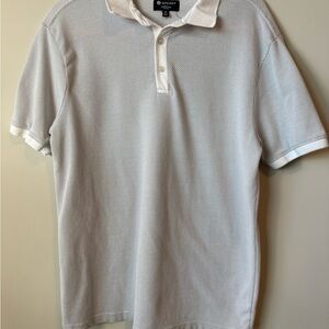Sperry Men's White Textured Polo Shirt size medium